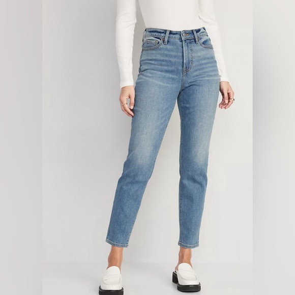 Old Navy Denim - Old Navy OG Straight Built-in Warm Jeans Medium Wash